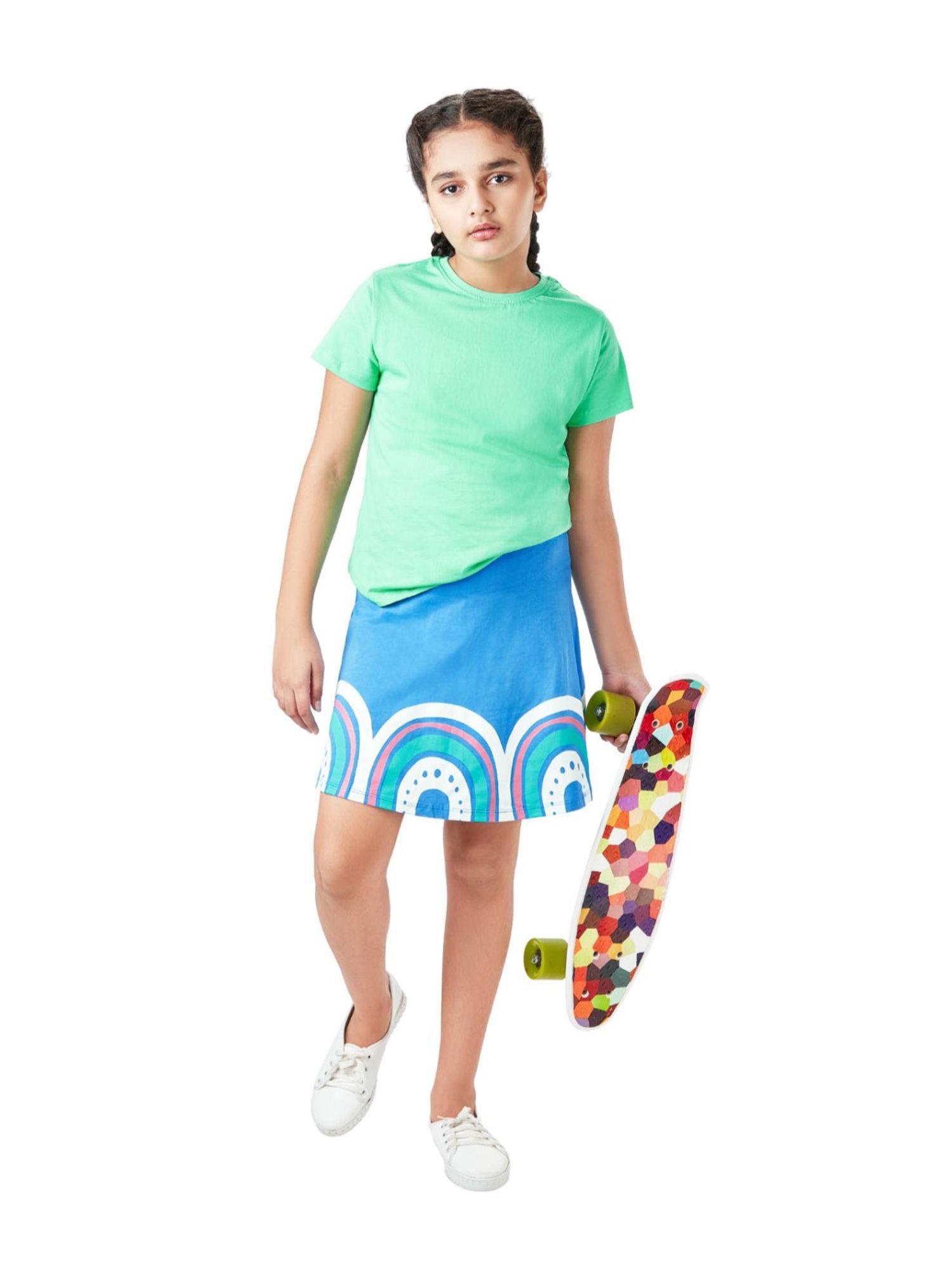 rainbows skater skirt and top (set of 2)