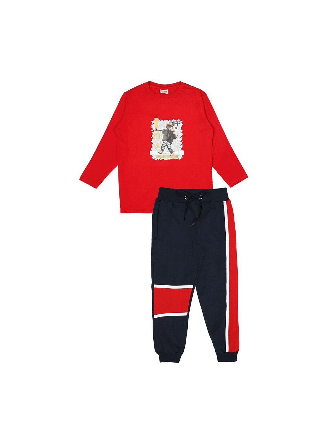 raine and jaine boys pure cotton t-shirt with trousers