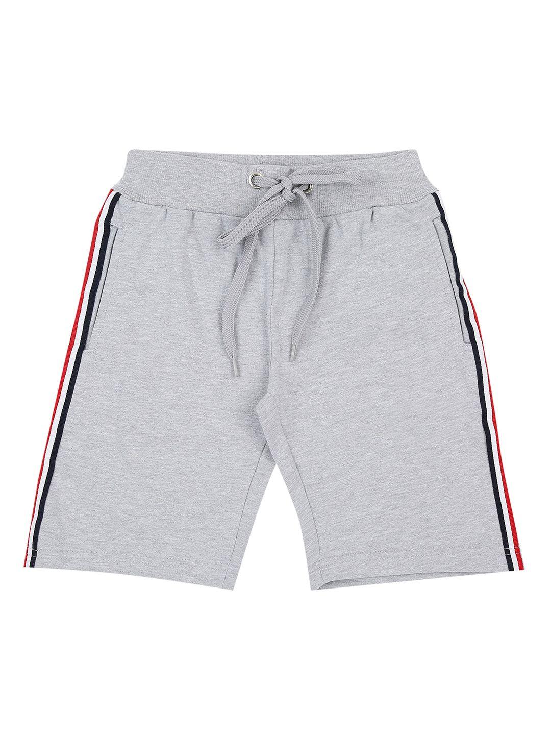 raine and jaine boys grey melange solid regular fit regular shorts