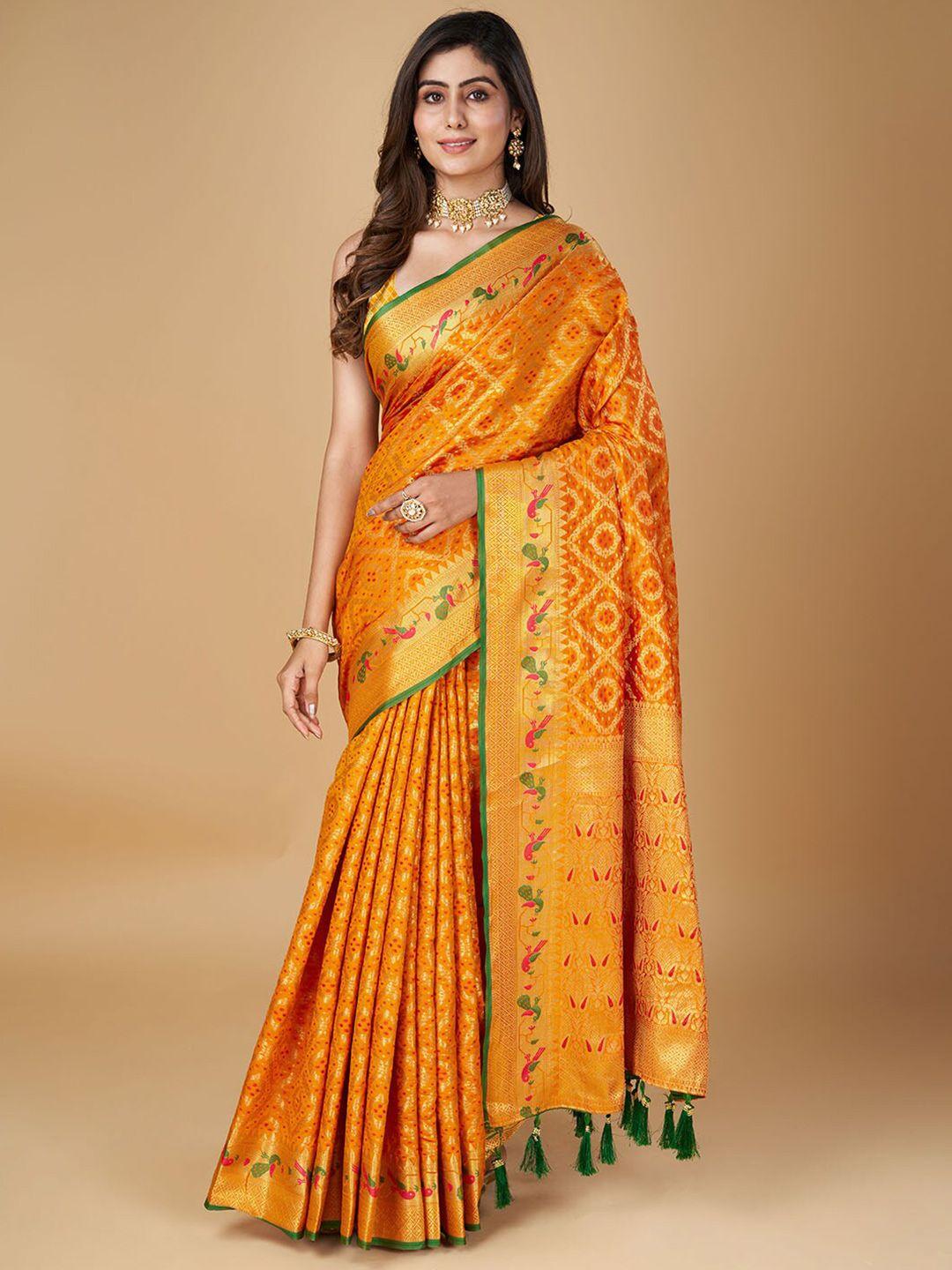 raj dharma silk woven design zari silk patola saree
