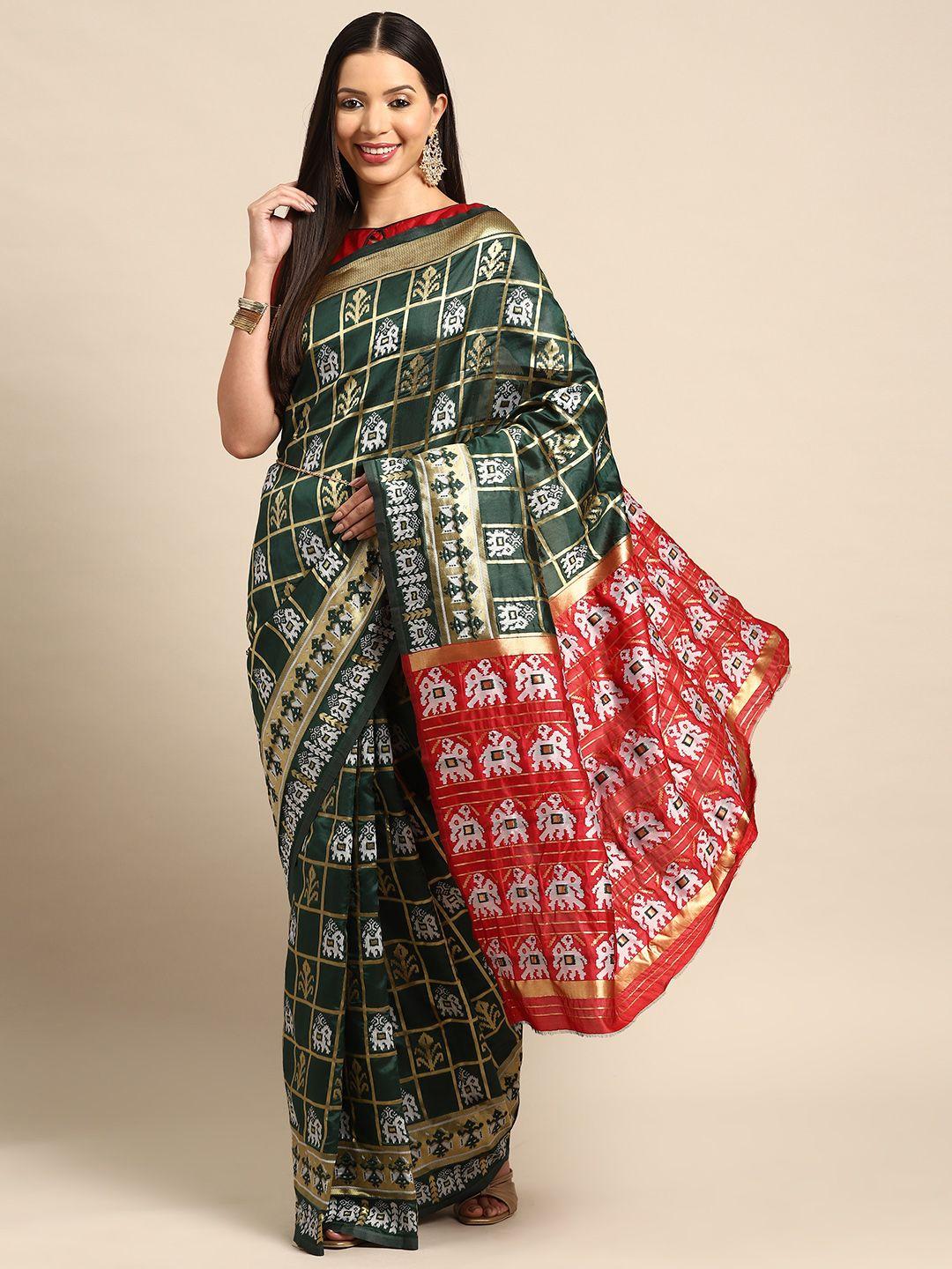 rajgranth ethnic motifs banarasi cotton silk patola saree