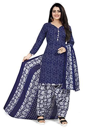 rajnandini blue cotton printed readymade patiala salwar suit (ready to wear-pdprw1058-xl)