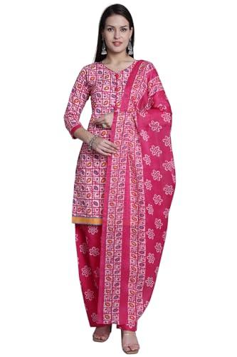 rajnandini pink cotton printed readymade patiala salwar suit (ready to wear-vsmrw4281-large, womens)