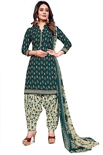 rajnandini women's green cotton printed unstitched salwar suit material (jopllt2016)