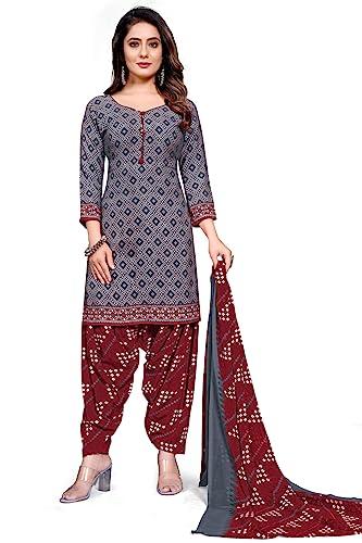 rajnandini women's grey cotton printed unstitched salwar suit material (jopllt2015)