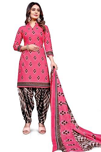 rajnandini women's light pink cotton printed unstitched salwar suit material (jopllt2002)