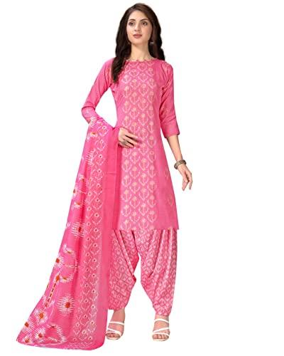 rajnandini women's light pink cotton printed unstitched salwar suit material (joplvsm5108)