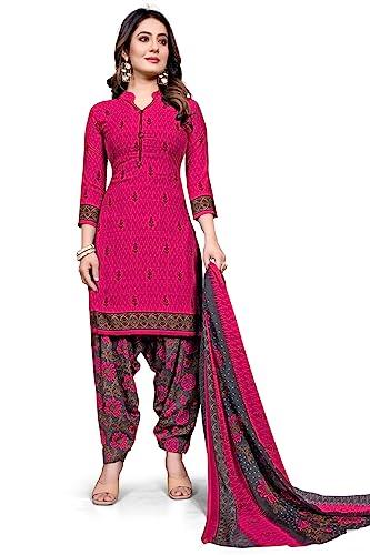 rajnandini women's pink cotton printed unstitched salwar suit material (jopllt2014)