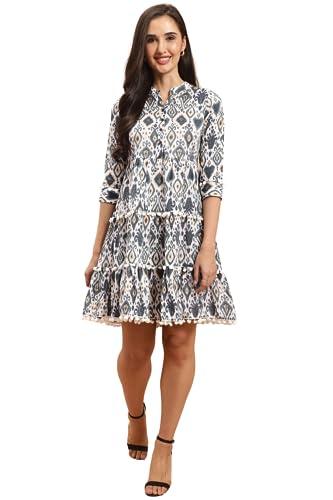 rajnandini women's pure cambric cotton printed western dress (jopljpr305-xl_white_xl)