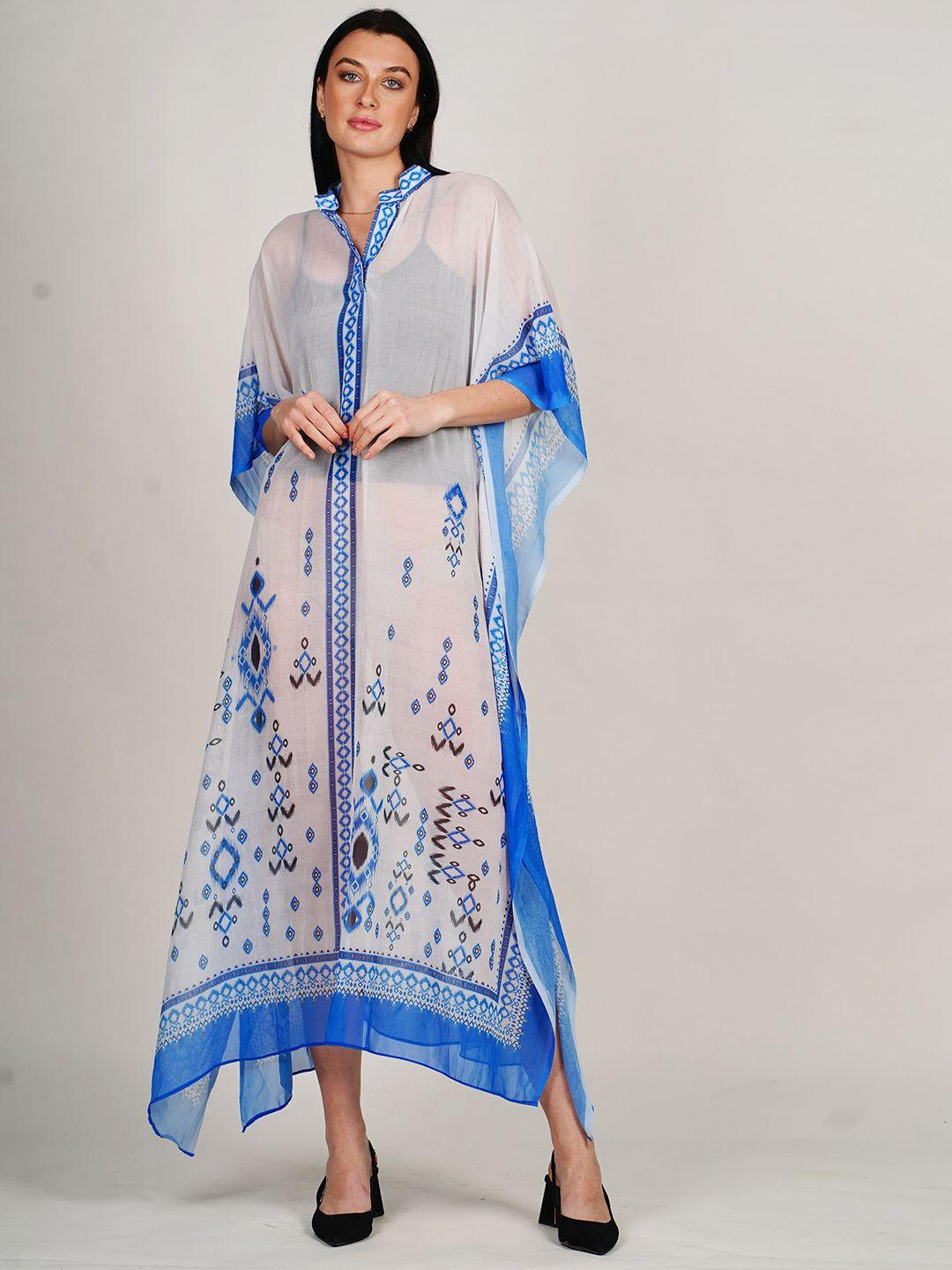 rajoria instyle ethnic motifs print georgette maxi dress