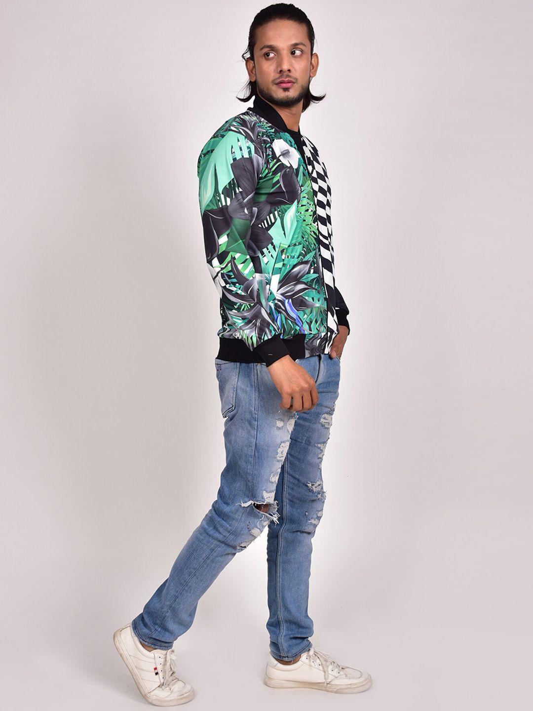 rajoria instyle men multicoloured lightweight sporty jacket with embroidered