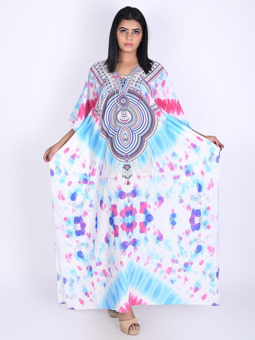 rajoria instyle multicoloured ethnic motifs georgette ethnic maxi maxi dress