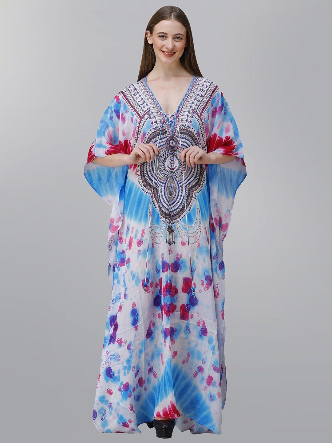 rajoria instyle printed georgette kaftan maxi dress