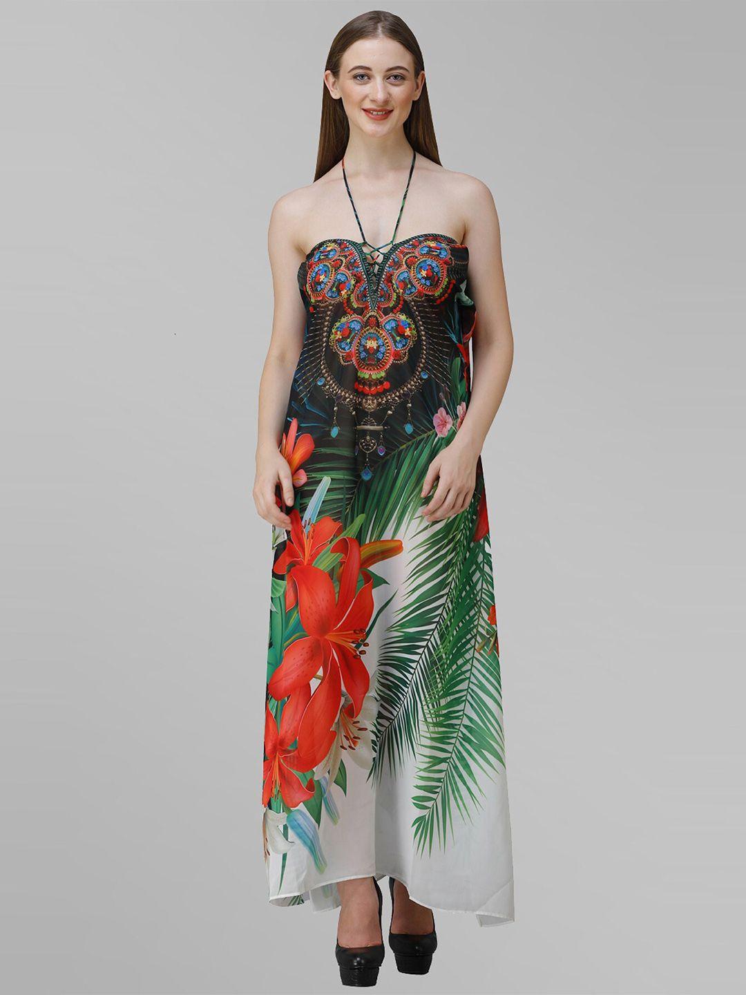 rajoria instyle printed georgette maxi dress