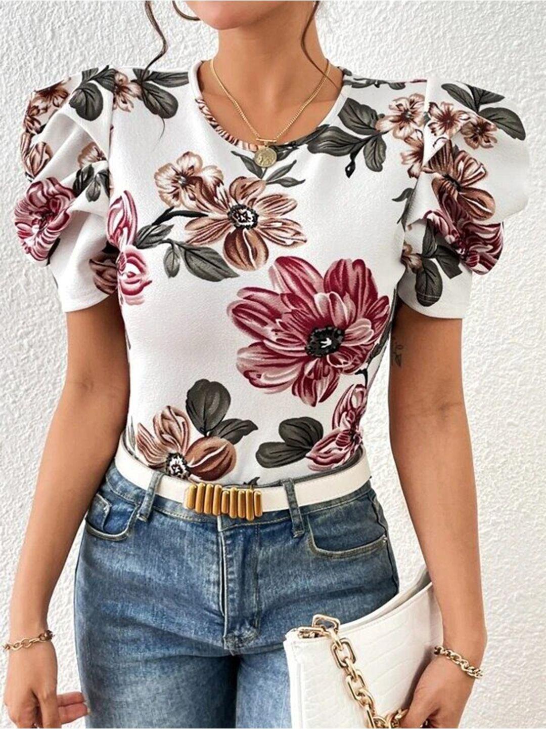 rajovati floral print cotton top