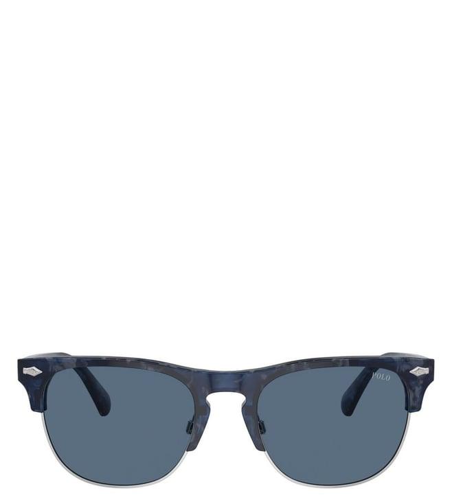 ralph lauren 0ph421361838054 blue uv protected rectangular sunglasses for men