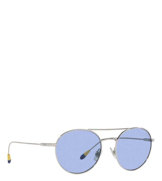 ralph lauren blue classic round sunglasses for men