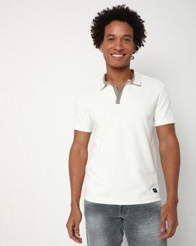ralph polo t-shirt with placement applique logo