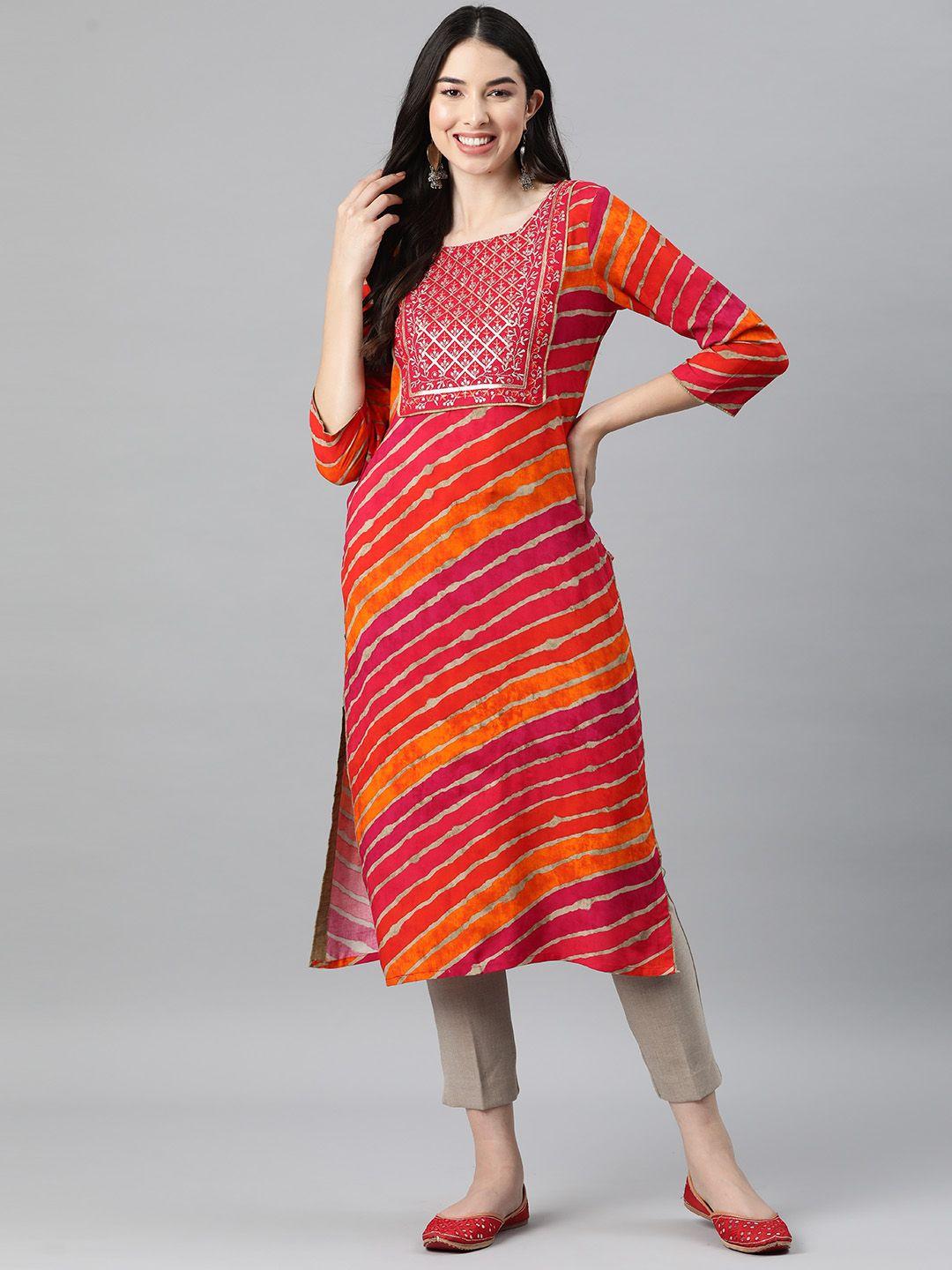 ramas leheriya striped sequinned kurta