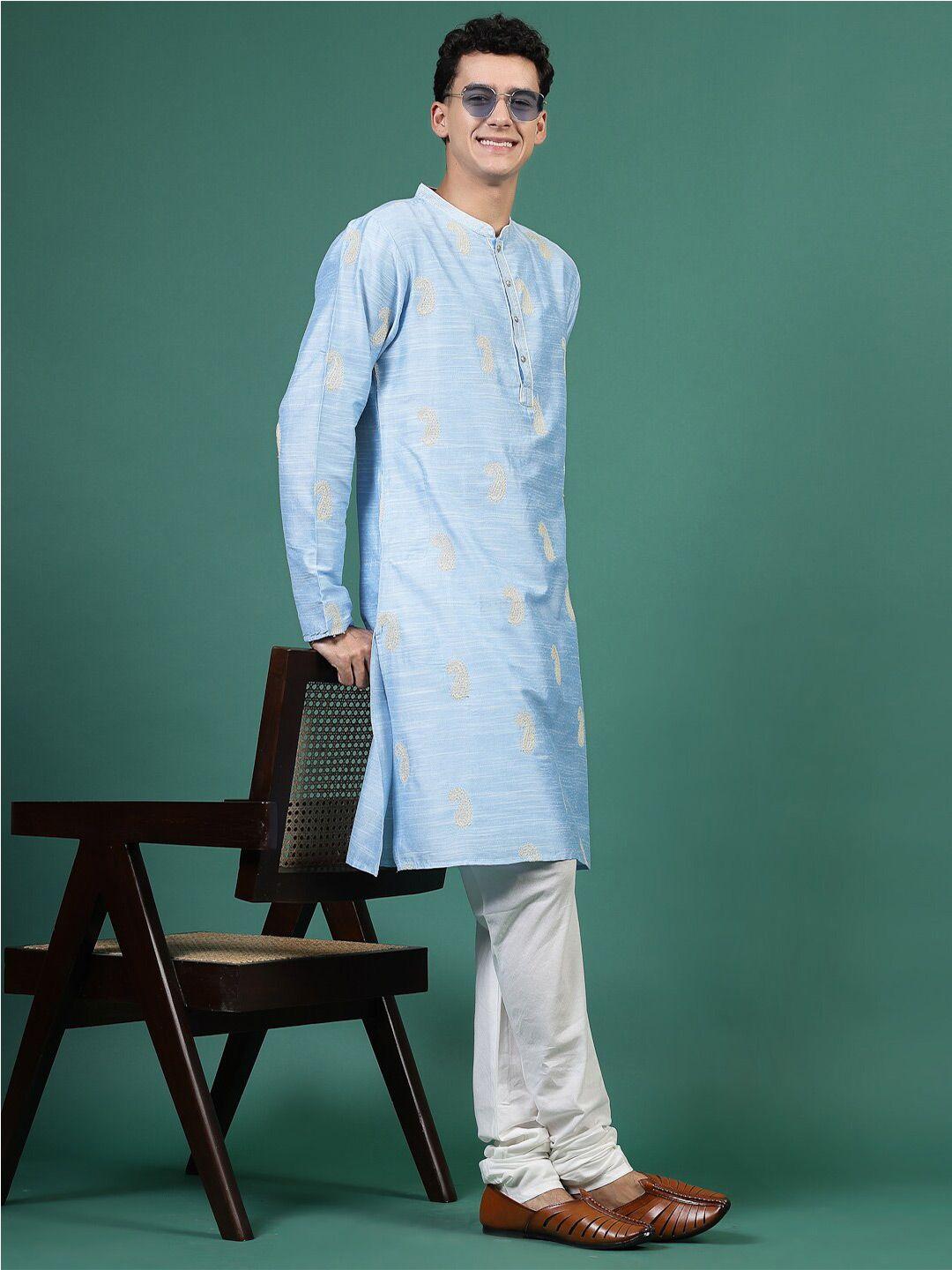 ramas paisley printed above knee sequinned kurta