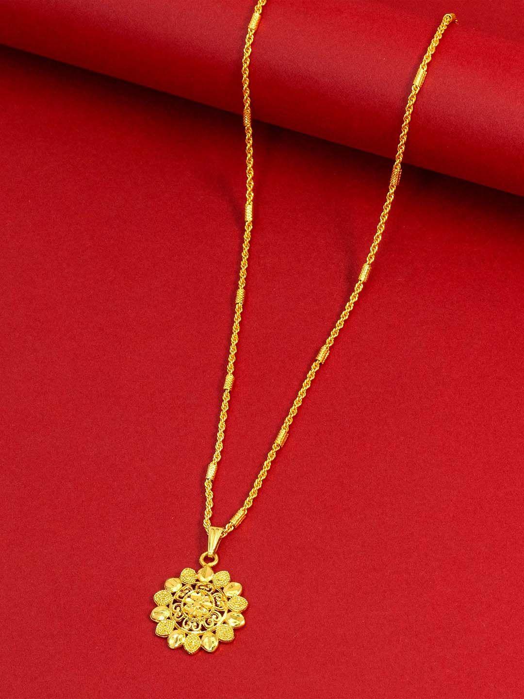 ramdev art fashion jwellery gold-plated brass necklace