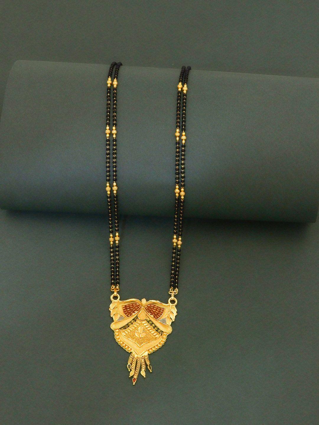 ramdev art fashion jwellery gold-plated beaded mangalsutra