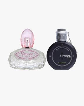 ramona eau de parfum citrus floral perfume 100 ml for women & direction east eau de parfum citrus spicy perfume 100 ml for men+ 2 parfum testers