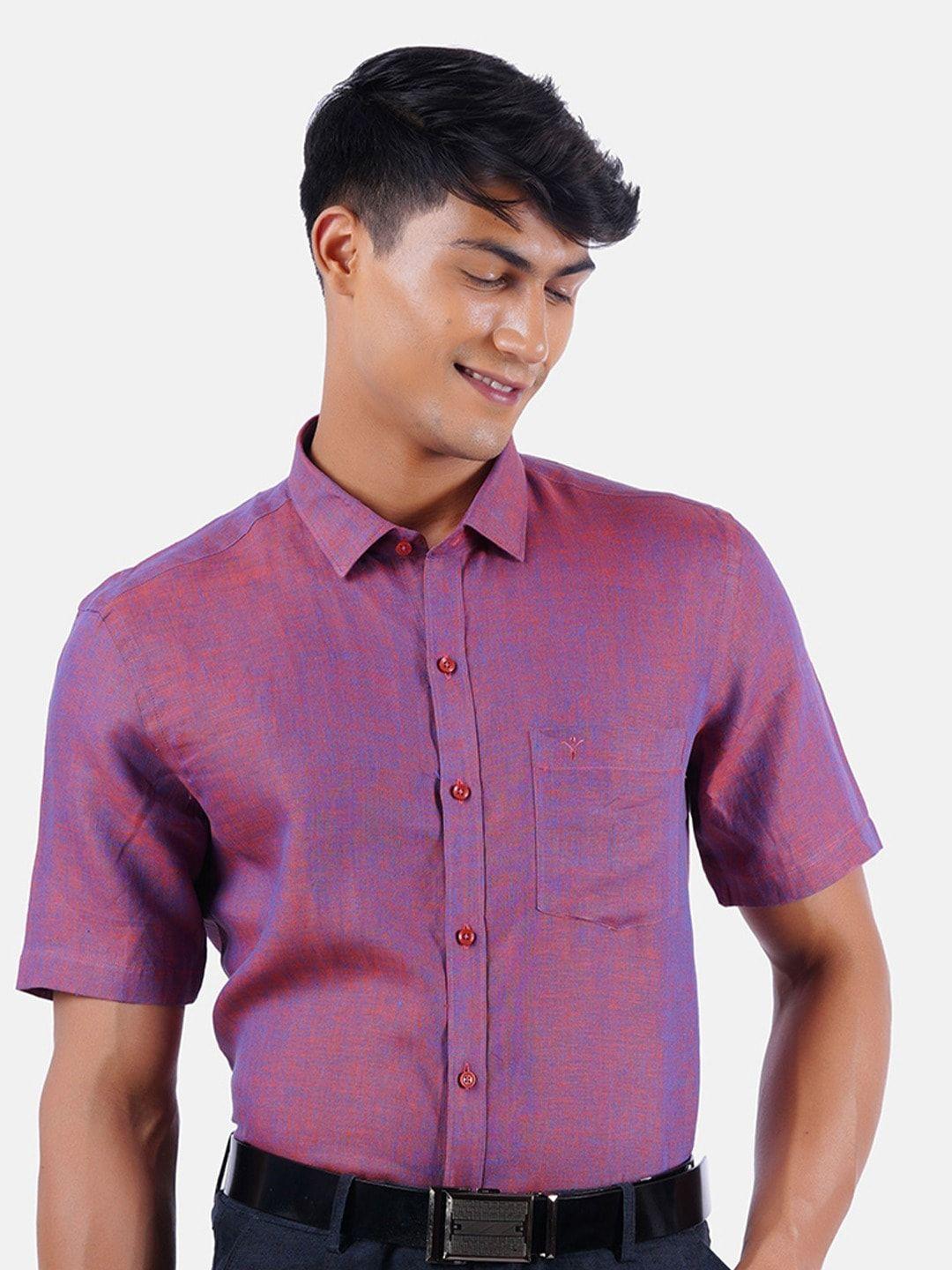ramraj original regular fit linen formal shirt