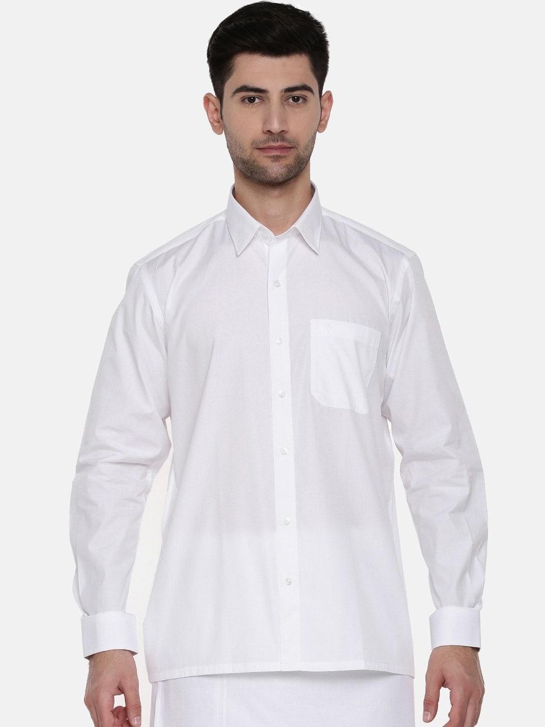 ramraj original spread collar linen cotton formal shirt