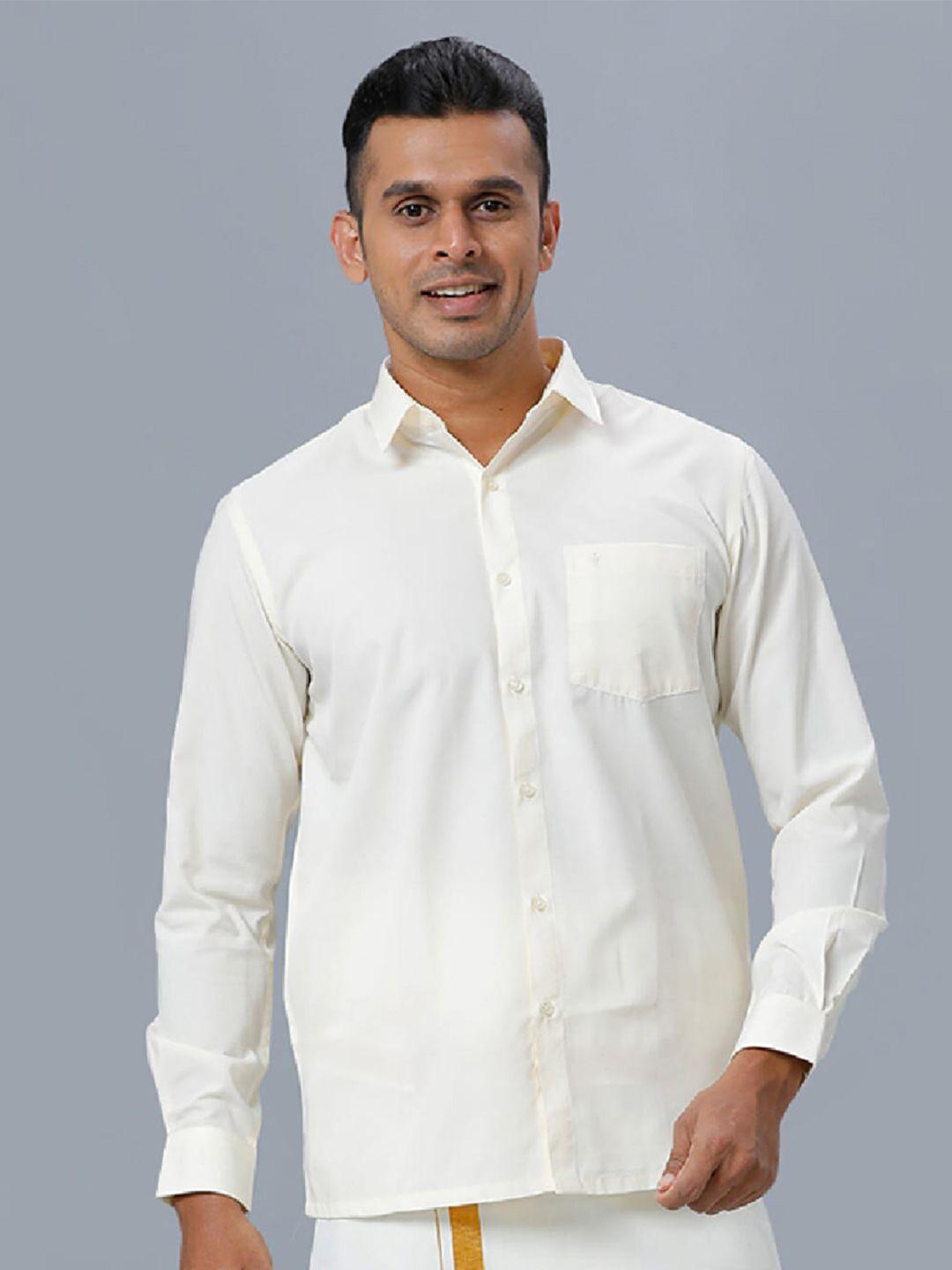 ramraj regular fit long sleeves casual shirt