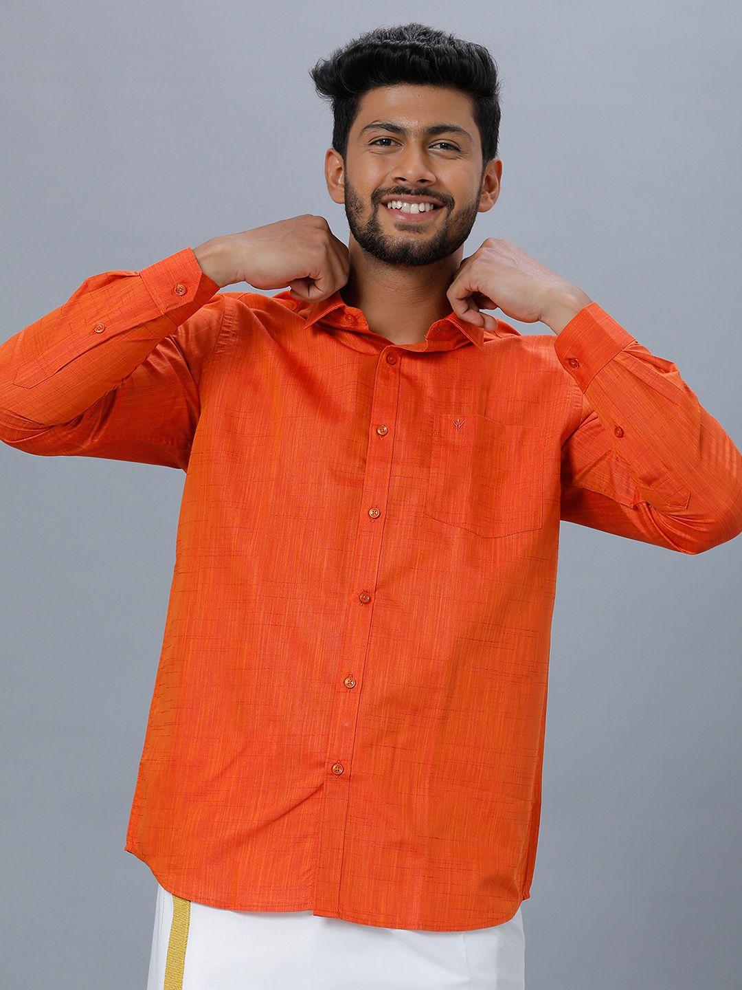 ramraj spread collar long sleeves casual shirt