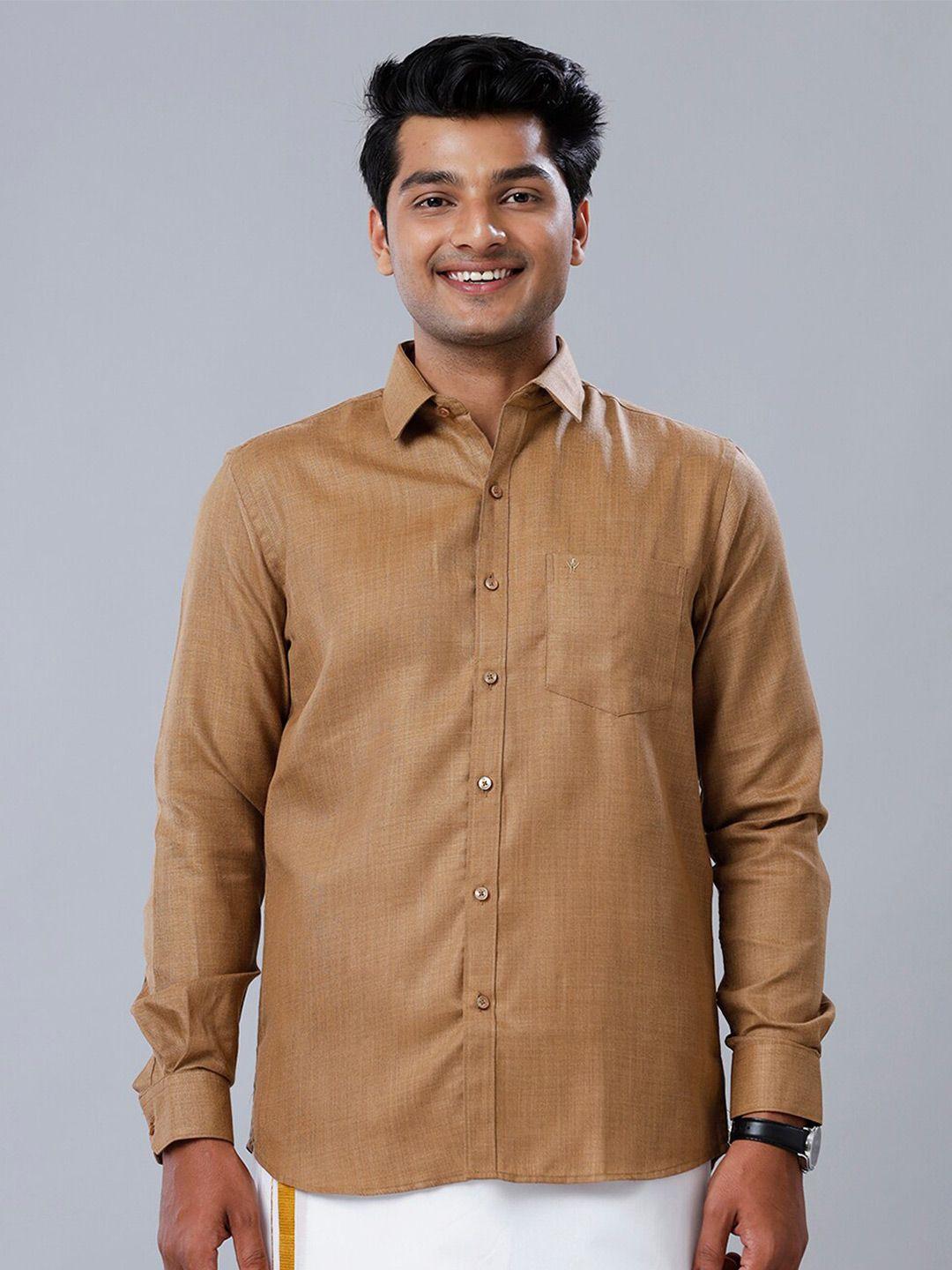 ramraj spread collar opaque ethnic shirt