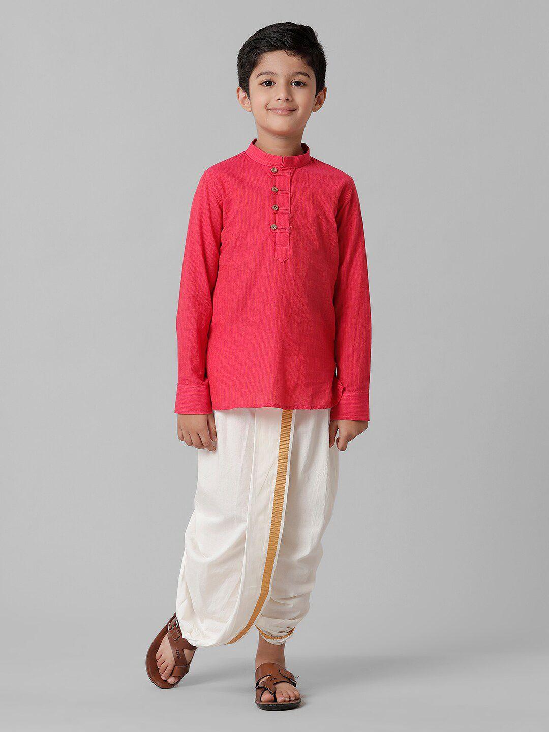 ramraj boys kurta with dhoti pants with angavastram