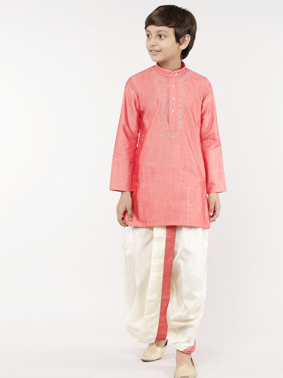 ramraj boys red & white dhoti pants