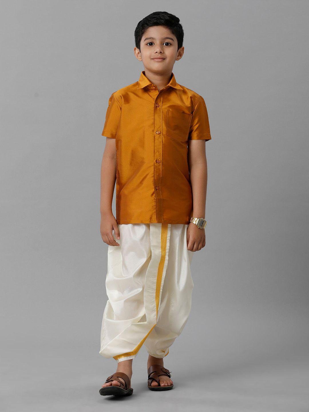 ramraj boys shirt collar shirt with dhoti pants