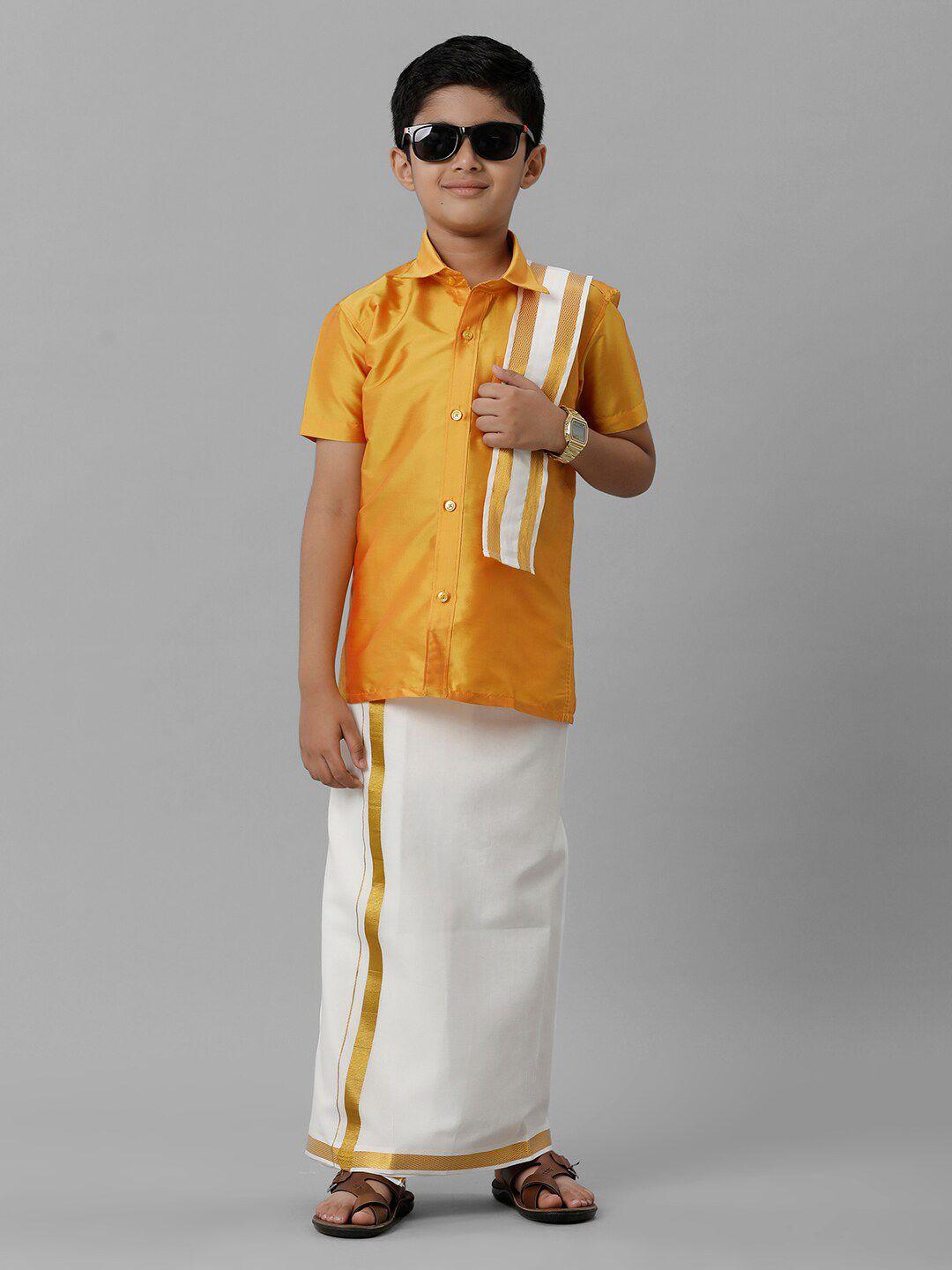ramraj boys shirt with veshti & angavastram