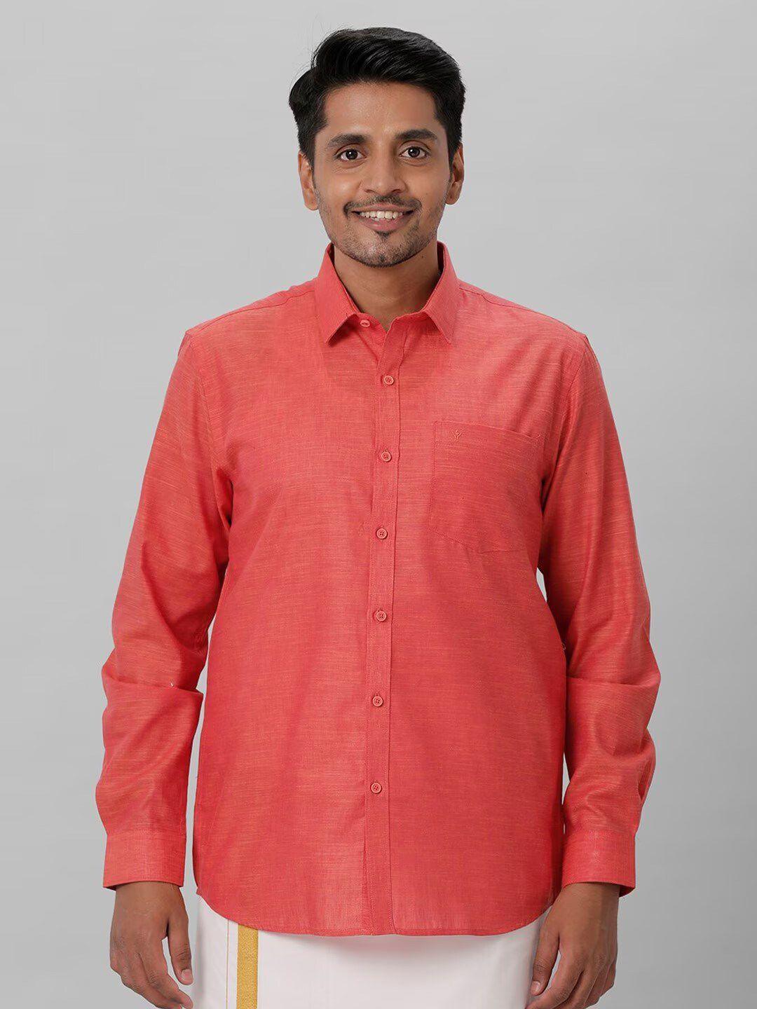 ramraj classic spread collar casual cotton shirt