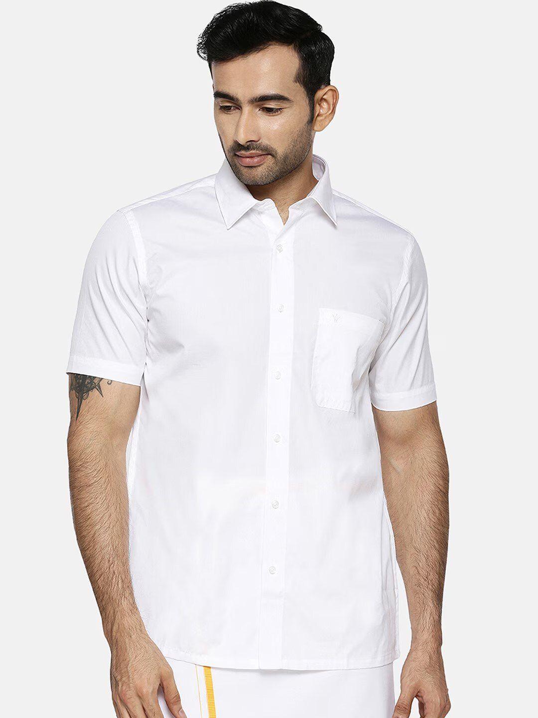 ramraj classic spread collar casual cotton shirt