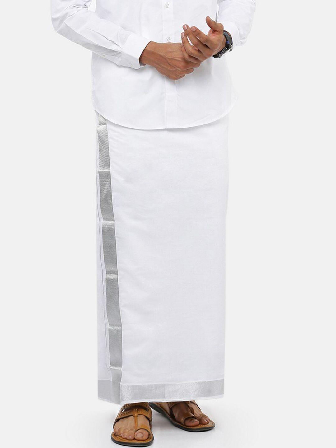 ramraj men cotton dhoti with zari border