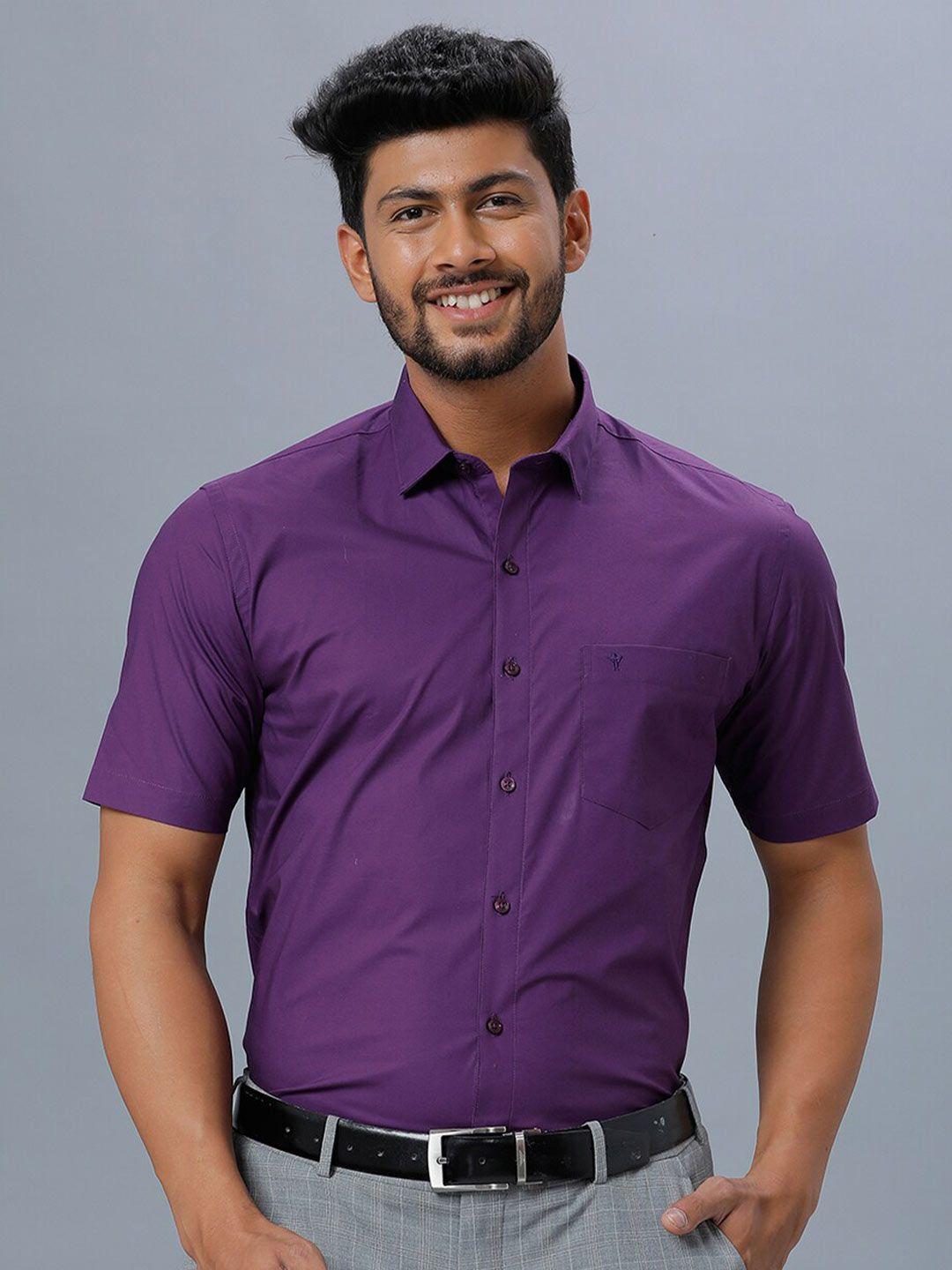 ramraj men cotton short sleeves opaque formal shirt