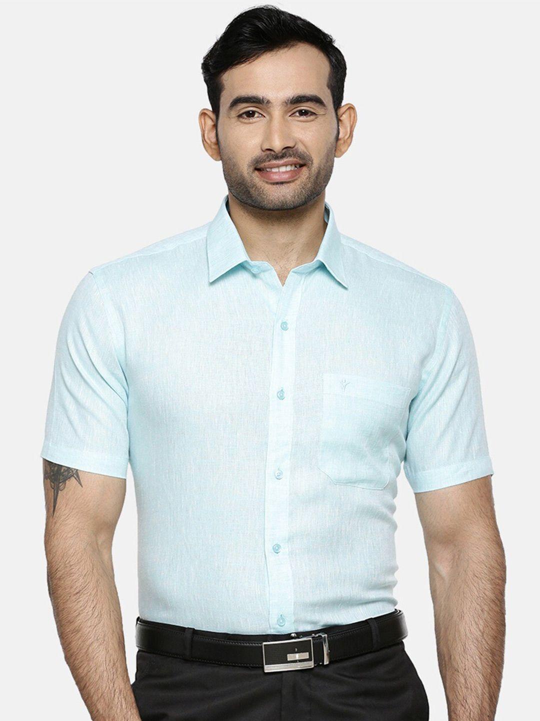 ramraj original opaque formal cotton linen shirt