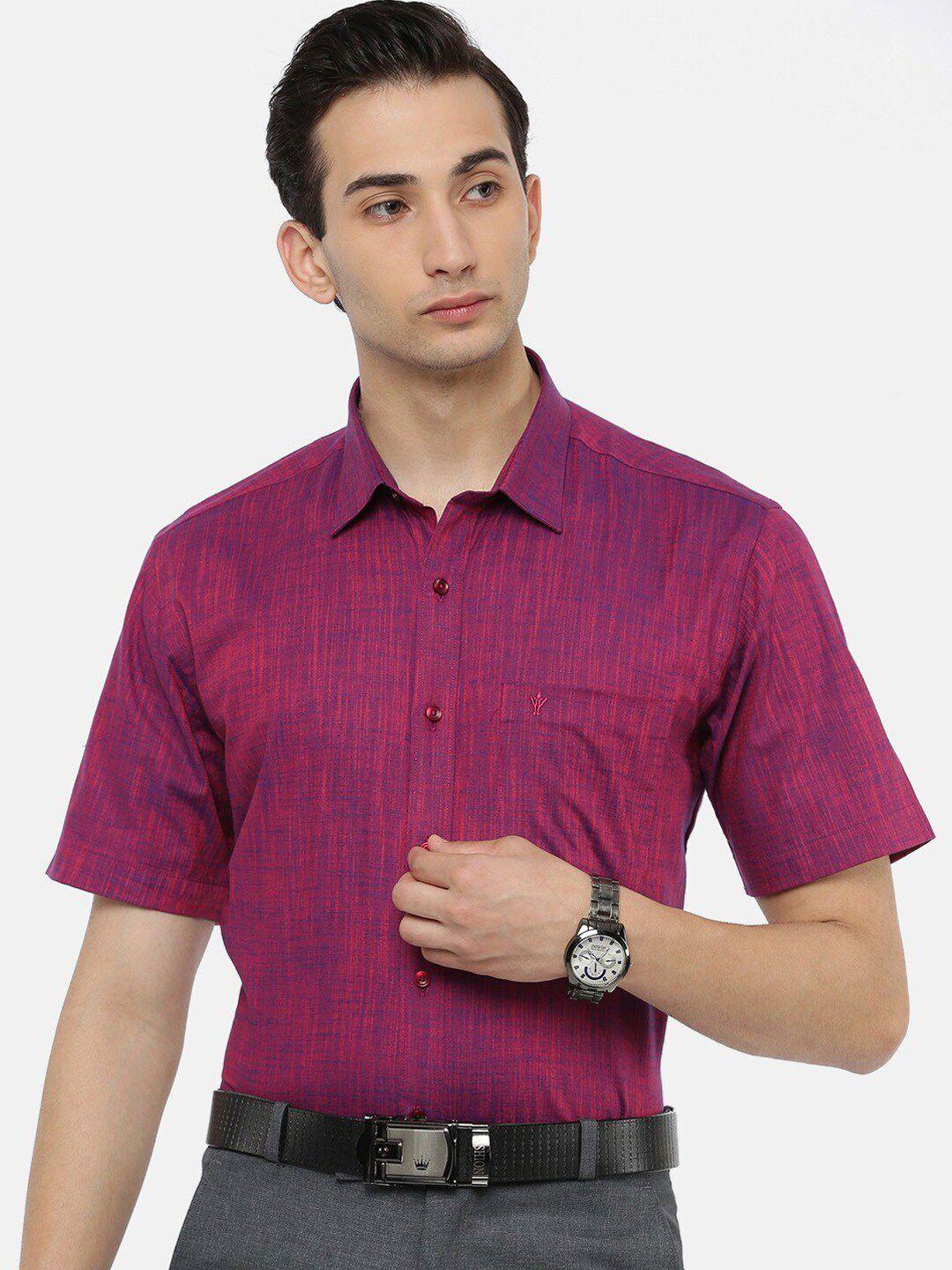 ramraj original self design opaque pure cotton formal shirt