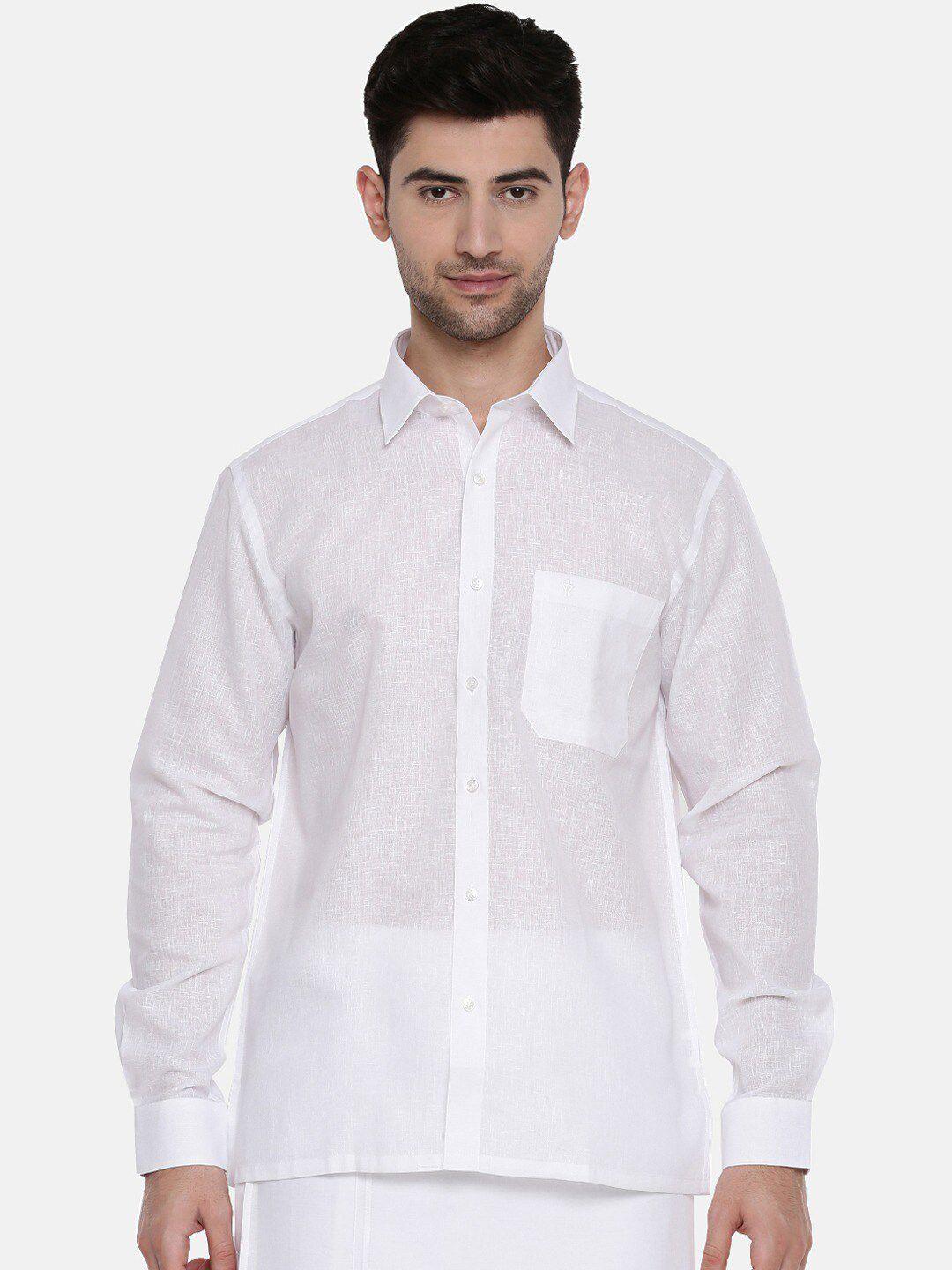 ramraj regular fit shirt collar pure cotton casual shirt