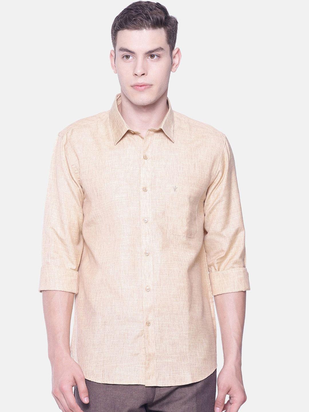 ramraj tailored fit pure cotton casual shirt