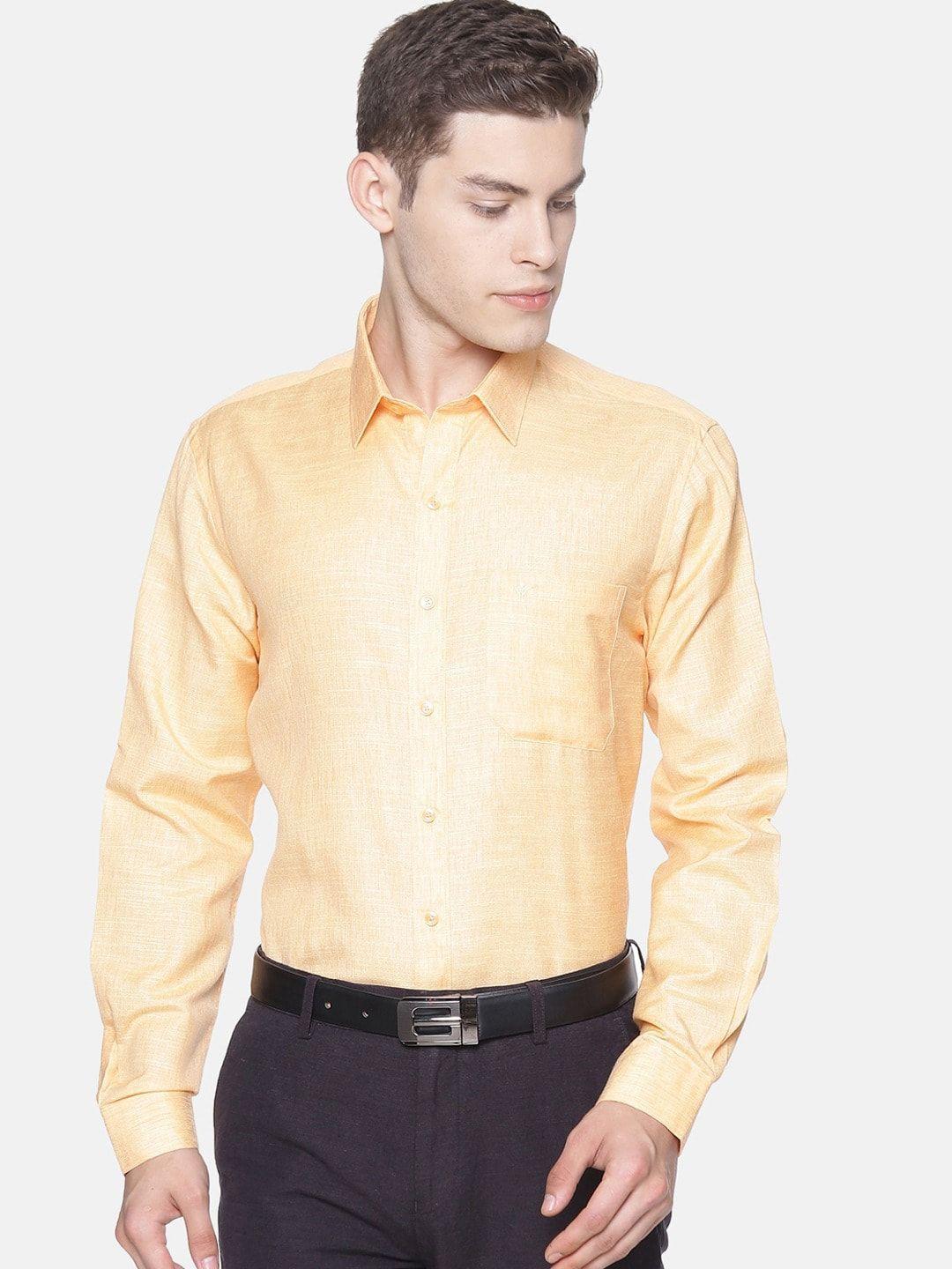 ramraj tailored fit pure cotton formal shirt