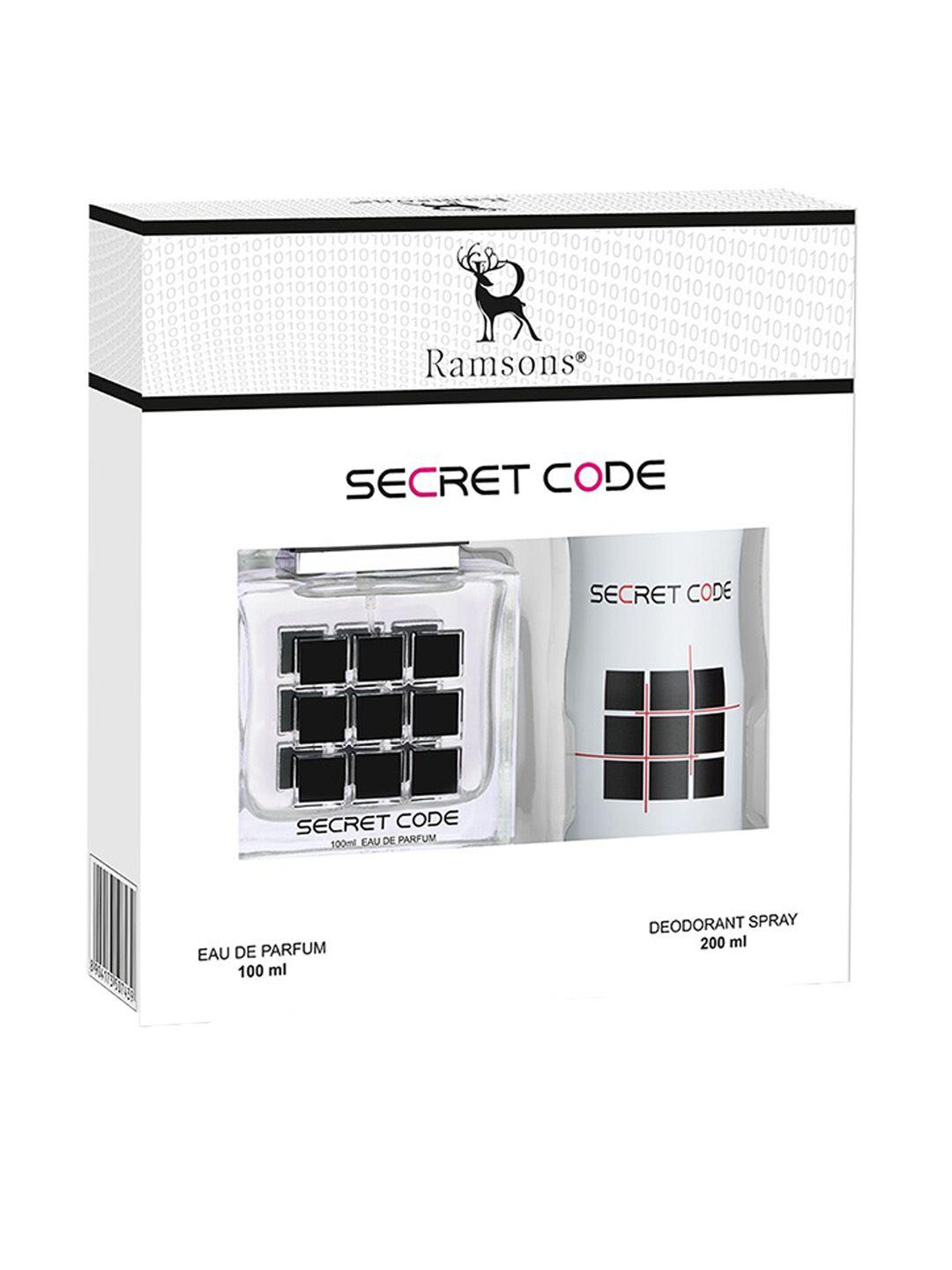 ramsons set of 2 secret code edp + body spray gift pack - 100ml + 200ml