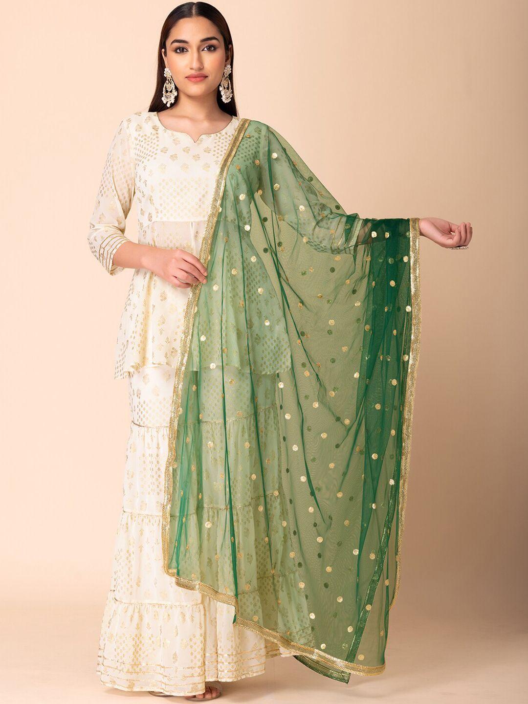 rang by indya embroidered dupatta with sequinned