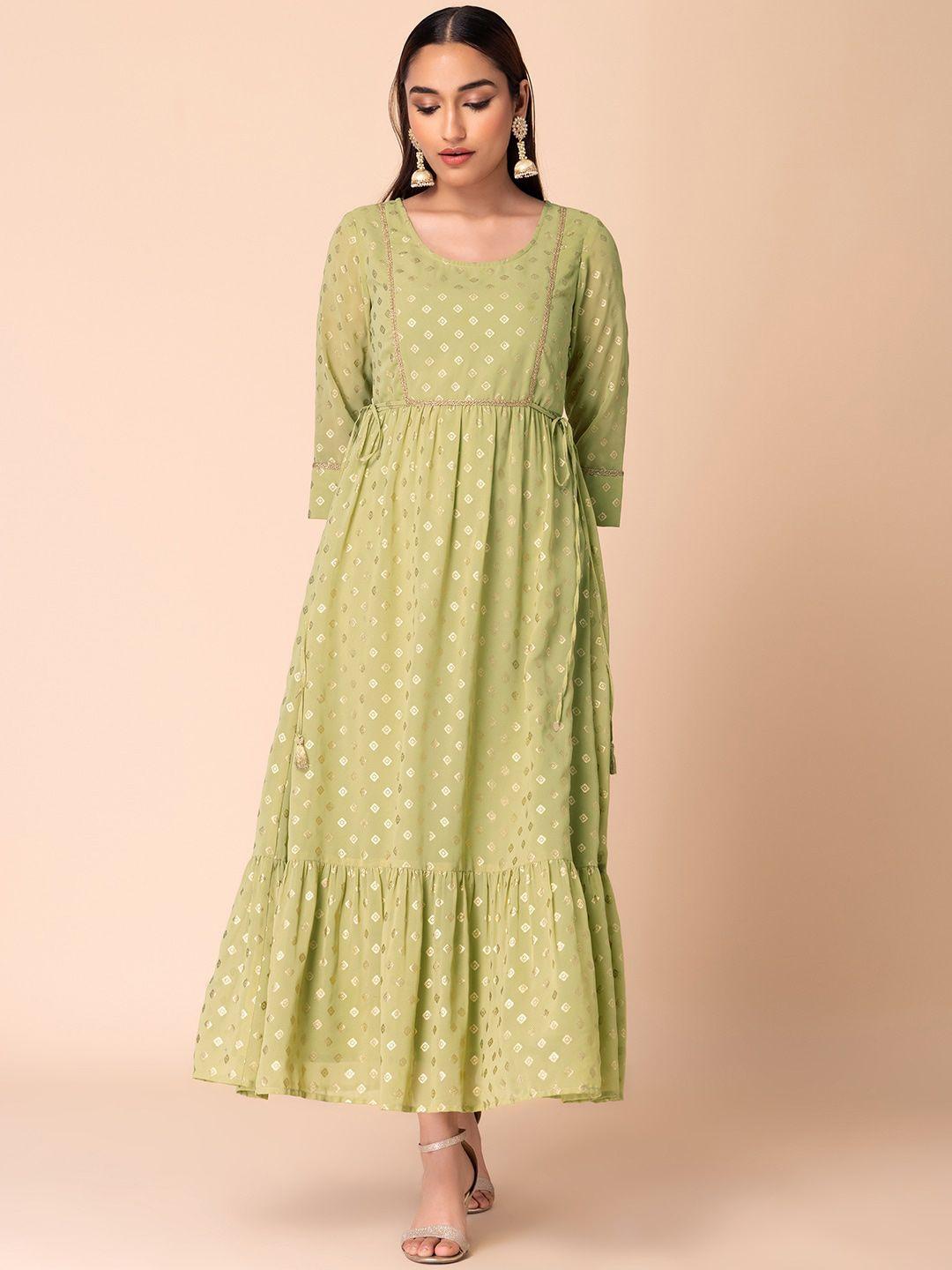 rang by indya geometric printed georgette anarkali kurta