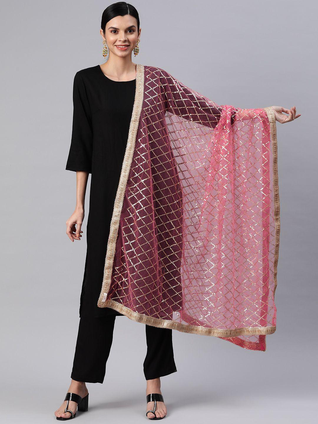 rang gali ethnic motifs embroidered dupatta with zardozi