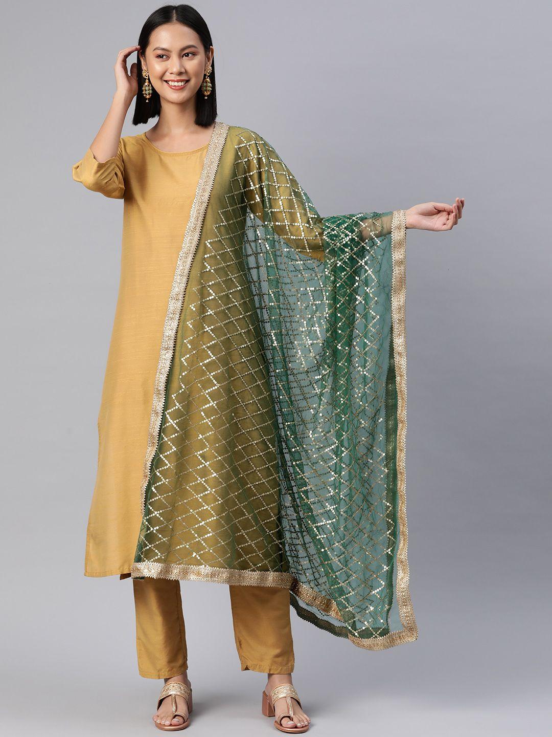 rang gali ethnic motifs embroidered dupatta with zardozi